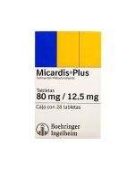 80 mg / 12.5 mg Hidroclorotiazida + Telmisartán