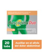 Butilhioscina + Paracetamol 10 mg/500 mg Dúo