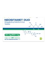 50 mg Sitagliptina/850 mg Metformina