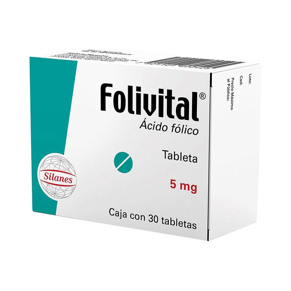 Folivital 5 Mg 30 Tabletas