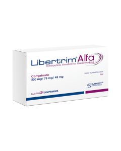 200 mg / 75 mg / 45 mg Alfa Galactosidasa + Simeticona + Trimebutina