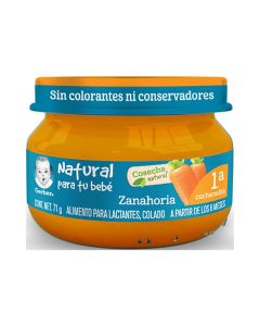 Papilla Zanahoria Etapa 1 Cosecha Natural