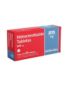 25 mg Hidroclorotiazida