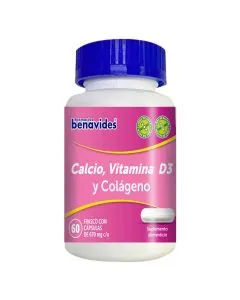 Calcio, Vitamina D3 y Colágeno Suplemento Alimenticio