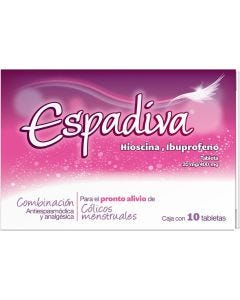 20 mg/400 mg Hioscina, Ibuprofeno Cólicos Menstruales