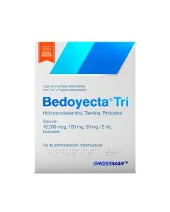 10000 mcg Hidroxocobalamina/100 mg Tiamina/50 mg/2 mL Piridoxina