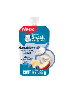Yogurt Pouch Manzana, Platano y Mora Azul a partir de 12 meses