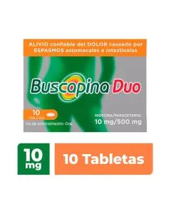 10 mg Hioscina/500 mg Paracetamol